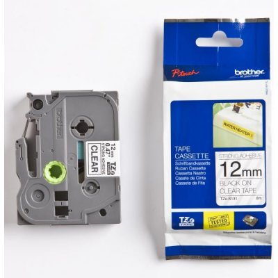 Páska do štítkovače Brother TZ-S131, 12mm, černý tisk/průsvitný podklad, originál – Hledejceny.cz