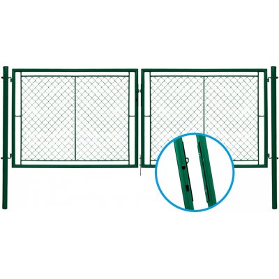 PILECKÝ Brána dvoukřídlá zahradní IDEAL II 4037 x 1950 mm – Sleviste.cz