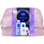 Nivea Smooth Care Smooth Sensation tělové mléko 400 ml + Nivea Diamond & Argan Oil sprchový gel 250 ml + Nivea Invisible Black & White Clear antiperspirant roll-on 50 ml + Labello Soft Rosé balzám na – Hledejceny.cz