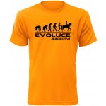 Pánské tričko Evoluce Jezdectví Oranžová