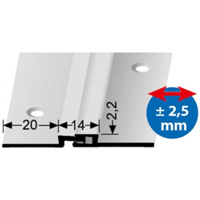 Küberit Dilatační lišta 316 2 mm 2,7 m – Zboží Mobilmania