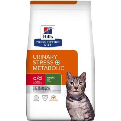 Hill's Pet Nutrition Prescription Diet Feline C/D Dry Urinary Stress Metabolic 1,5 kg – Sleviste.cz