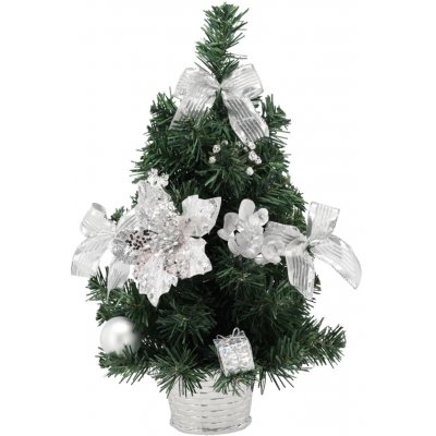 Chomik VÁNOČNÍ STROMEK 40 CM STŘÍBRNÝ *2248 – Zboží Dáma