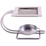 Nefertitis Kadidelnice kovová v barvě stříbra moderní design NF19204 - výška 8 cm, délka cca 13,5 cm – Zboží Dáma