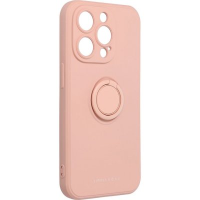 Pouzdro ROAR Amber Apple iPhone 14 Pro - příjemné na dotek - stojánek - gumové - růžové