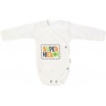 Mamatti Kojenecké body dlouhý rukáv zapínání bokem Hero ecru – Hledejceny.cz