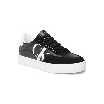Calvin Klein sneakersy Jeans Classic Cupsole Laceup Mix Lth YW0YW01057 black/Bright white/silver – Zboží Mobilmania