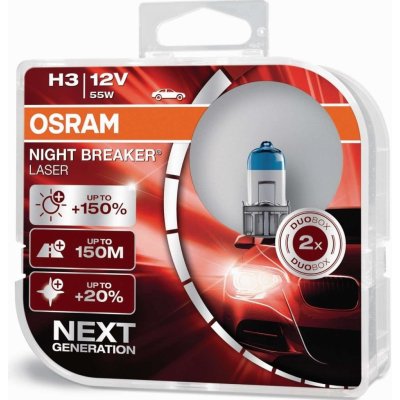 Osram Night Breaker Laser H3 PK22s 12V 55W 2 ks 64151NL-HCB