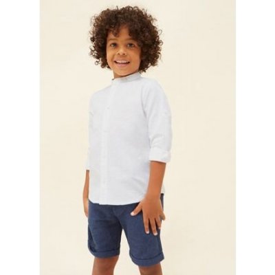 Mayoral dětská košile s mao límcem 3167-77 bílá – Zboží Mobilmania