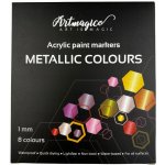 Artmagico akrylové popisovače metalické 8 ks 80494 – Zboží Živě