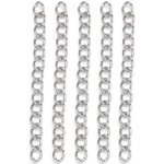 Prodlužovací řetízek z nerezové oceli - platinový - 4 cm x 3 mm - 1 ks – Hledejceny.cz