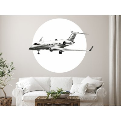 Nalepte.cz Model letadla textilní přelepitelná samolepka na zeď arch 45 x 37 cm – Zboží Dáma
