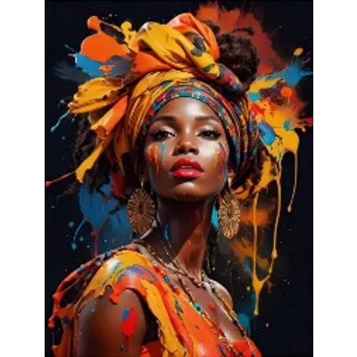 NORIMPEX Diamantové malování Afričanka II 30 x 40 cm – Zbozi.Blesk.cz