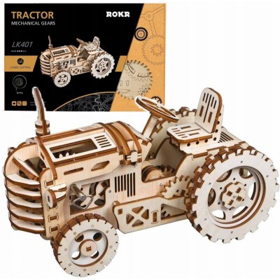 Robotime Rokr Dřevěný 3D Traktor LK401 136ks LK401 – Zboží Mobilmania