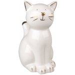 Anděl Přerov Kočka z porcelánu se zlatými detaily 8,5 x 16 cm – Hledejceny.cz