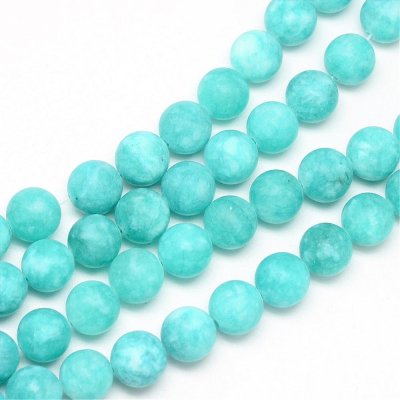 NUBIO Přírodní nefrit - korálky, matné, tmavě tyrkysové, 8 mm – Zboží Mobilmania