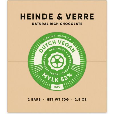 Heinde & Verre 52% Dutch Vegan Milk 70 g – Zboží Mobilmania