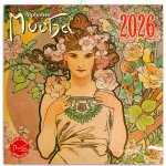 Poznámkový Alfons Mucha 30 x 30 cm 2026 – Sleviste.cz