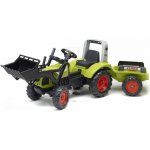 Falk Traktor Claas Arion 430 zelený s přední lžící a přívěsem – Zboží Dáma