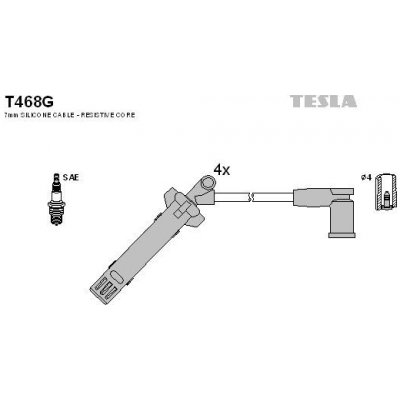 Sada kabelů pro zapalování TESLA T468G – Hledejceny.cz