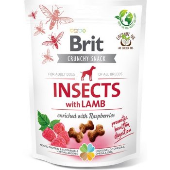 Brit Care Dog Crunchy Cracker Insects with Lamb enriched with Raspberries 200 g