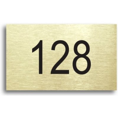 ACCEPT Číslo na dveře - typ 07 (50x30mm) - zlatá tabulka - černý tisk