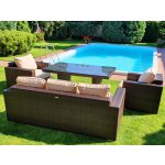 Nünning nábytek Umělý ratan zahradní sestava Starlight mocca/krém Lounge – Sleviste.cz