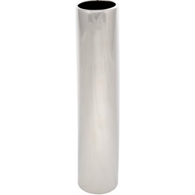 Keramická váza Tube, 5 x 24 x 5 cm, stříbrná