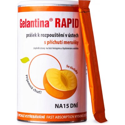 Gelantina RAPID prášek s příchutí meruňky 15 x 3 g – Hledejceny.cz