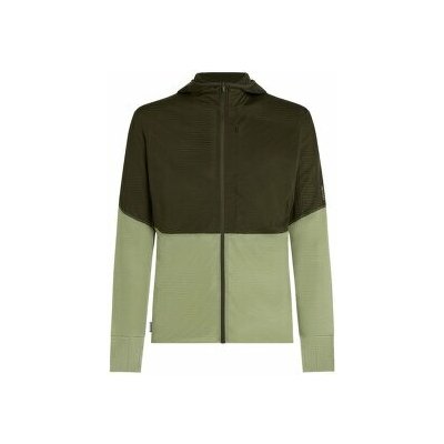 Icebreaker Merino 200 RealFleece Descender LS Zip Hoodie Men DK LODEN/LICHEN/CB zelená – Zboží Mobilmania