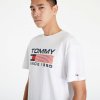 Pánské Tričko Tommy Jeans Classic Athletic Twisted Logo Tee White