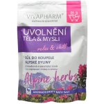 Vivaco VivaPharm sůl do koupele Alpské byliny UVOLNĚNÍ TĚLA & MYSLI 1000 g – Zboží Dáma