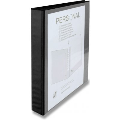 Karton P+P Personal - 4kroužkový pořadač - A4, 40 mm, černý – Zboží Živě