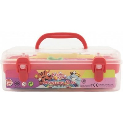 Teddies Modelína/Plastelína Nara 550g 7 ks s vykrajovátky 7ks s válečkem v plastovém boxu 20x12x7cm – Hledejceny.cz