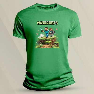 Sandratex Tričko pro děti Minecraft 5 Zelená – Zboží Dáma