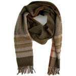 Pánská pletená šála pruhy hnědá – Zboží Dáma