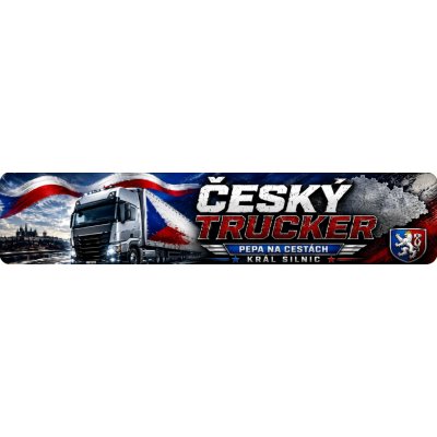 Bezvadary.cz | Značka za sklo kamionu s vlastním textem v českém stylu 20x4,2 cm / PVC plast 3mm / bez přísavek zk48 – Hledejceny.cz