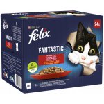 Felix Fantastic multipack lahodný výběr s kuřetem hovězím králíkem a jehněčím v želé 24 x 85 g – Zbozi.Blesk.cz