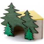 JK ANIMALS Dřevěný rohový domek Les pro morčata 15 x 15 x 16 cm – Hledejceny.cz