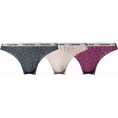 Calvin Klein Guess dámské krajkové brazilky 3pack fialová – Zboží Mobilmania