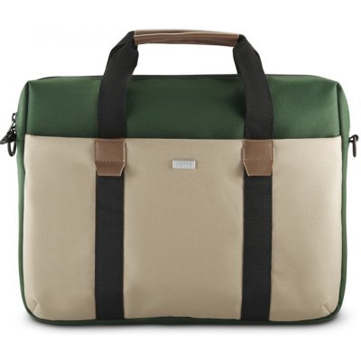 Hama Silvan, brašna na notebook, pro 34-36 cm (13,3-14,1"), recyklovaný polyester, béžová/zelená; 222061 – Zboží Živě