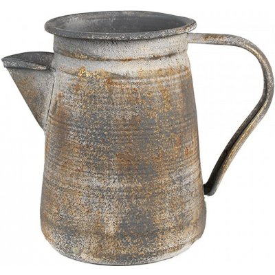 Šedý antik plechový dekorační džbánek 20*12*16 cm Clayre & Eef – Hledejceny.cz