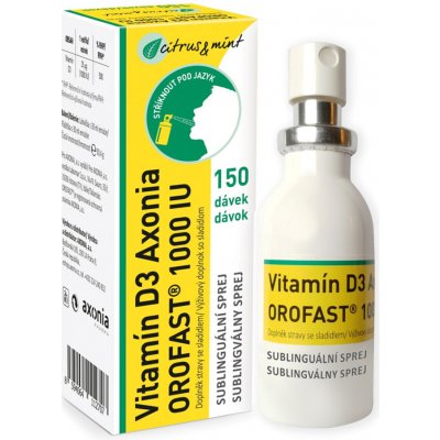 Axonia Orofast Vitamin D3 1000IU sublin.sprej 30 ml