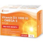 Noventis Vitamín D3 1000 IU + OMEGA-3 200 mg 60 kapslí – Hledejceny.cz
