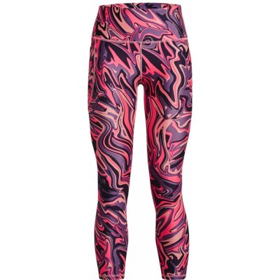 Under Armour Women's HeatGear No-Slip Waistband Printed Ankle Leggings - posh pink/tux purple – Zboží Mobilmania