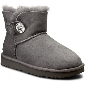 Ugg W Mini Bailey Button Bling 1016554 Šedá