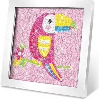 Wiky kreativita Kreativní set obraz s kamínky papoušek 17,5x17,5 cm – Hledejceny.cz