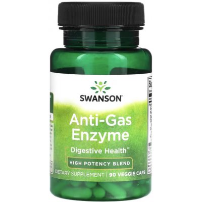 Swanson Anti-Gas Enzyme, 90 rostlinných kapslí
