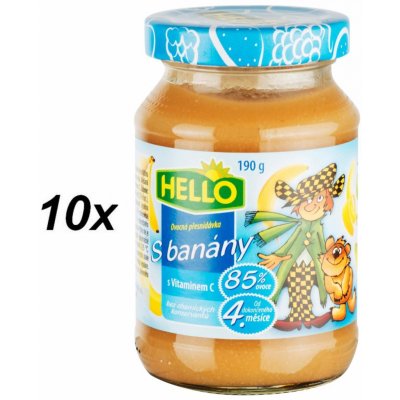 Hello Ovocná přesnídávka s banány 10 x 190 g – Zbozi.Blesk.cz