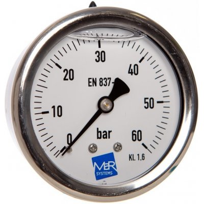 PREMATLAK manometr P300 / 358 G 0/60bar, G1/4B zadní přip. + glycerinové plnění – Zboží Mobilmania